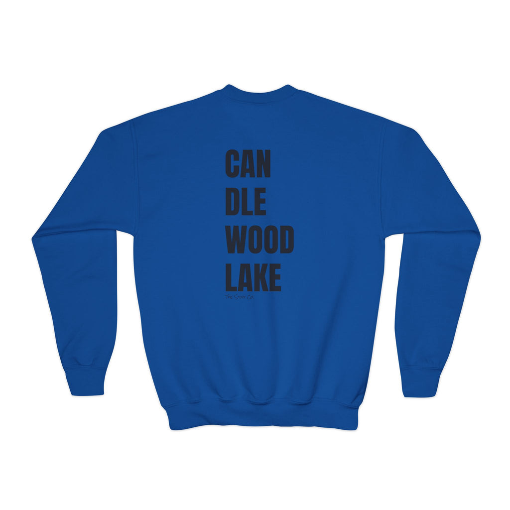 Youth-(XS-XL) "Catch Me At" (Front) "Candlewood Lake" (Back)- Unisex Crewneck Sweatshirt