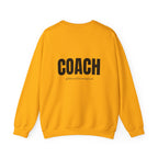Adult- PE Teacher Crew Neck "Squad Goals" (Front)- "COACH #PhysiclEducationClub" (Back) -Crewneck Sweatshirt, Cozy Fall Apparel, Unisex Gift, Casual Style, September Vibes, Seasonal Fashion