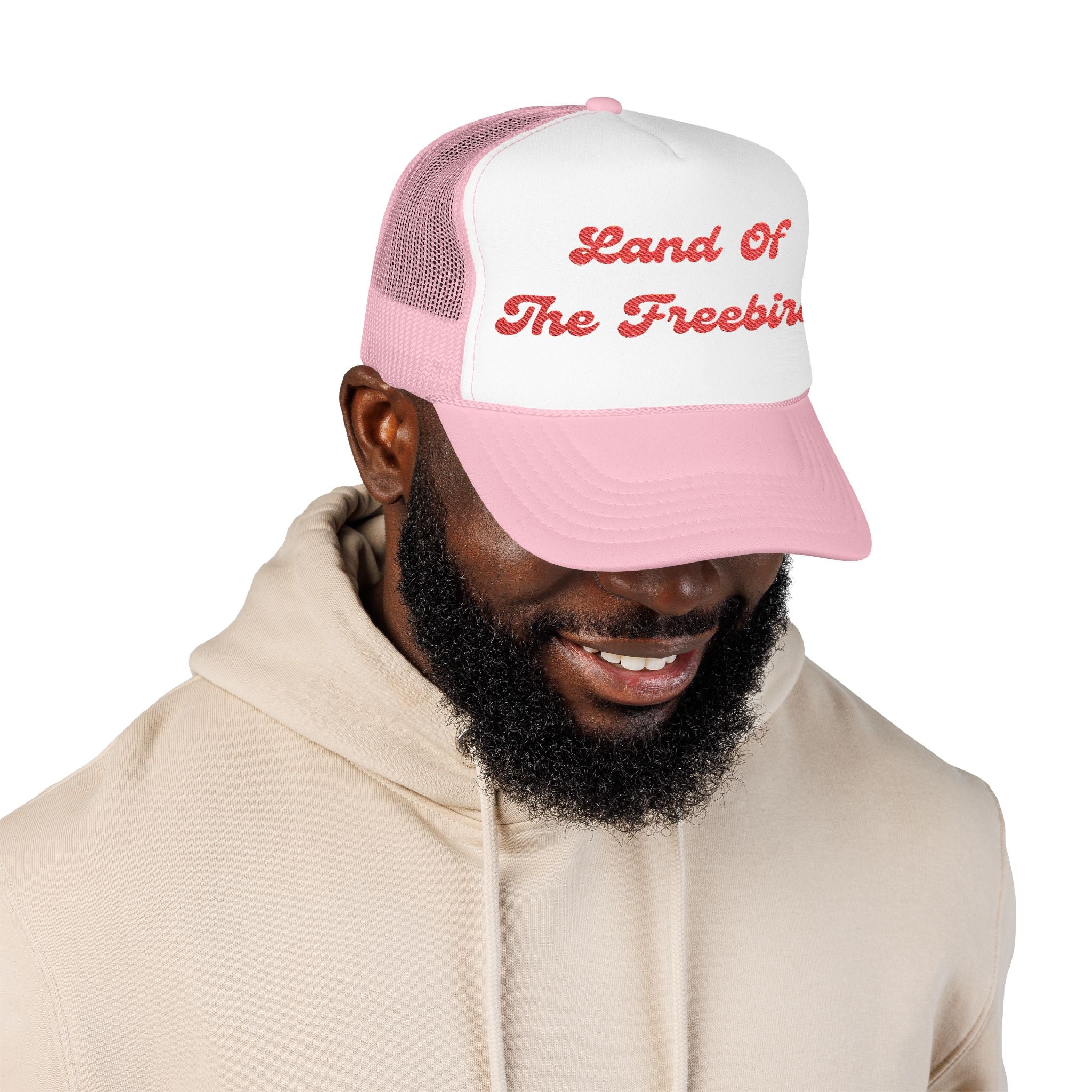 "Land of the Freebird"- Foam Trucker Hat, Embroidered Cap, BBQ Hat, Perfect Gift for Grilling Enthusiasts, Summer BBQ Accessory, Fun Party Hat