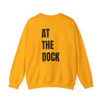 Adult- "Catch me" (Front) - "At The Dock" (Back) -Black Writing -Unisex Crewneck Sweatshirt