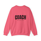 Adult- PE Teacher Crew Neck "Squad Goals" (Front)- "COACH #PhysiclEducationClub" (Back) -Crewneck Sweatshirt, Cozy Fall Apparel, Unisex Gift, Casual Style, September Vibes, Seasonal Fashion