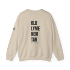 Adult- "Salty AF" (Front) "Old Lyme New Tan" (Back)- with Flag -Unisex Crewneck