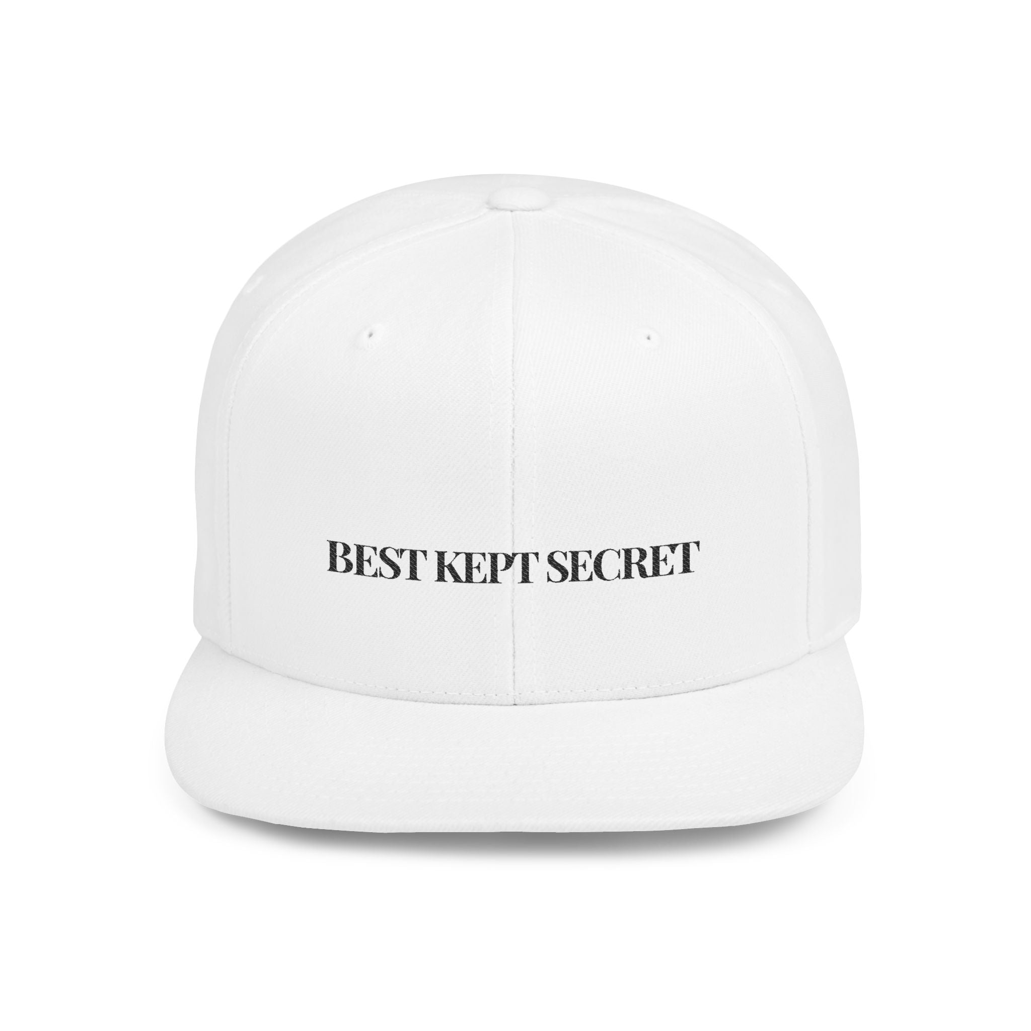 Embroidered Snackback Cap-"Best Kept Secret"- Casual Hat, Outdoor Apparel, Summer Fashion, Gift for Him/Her, Festival Accessory