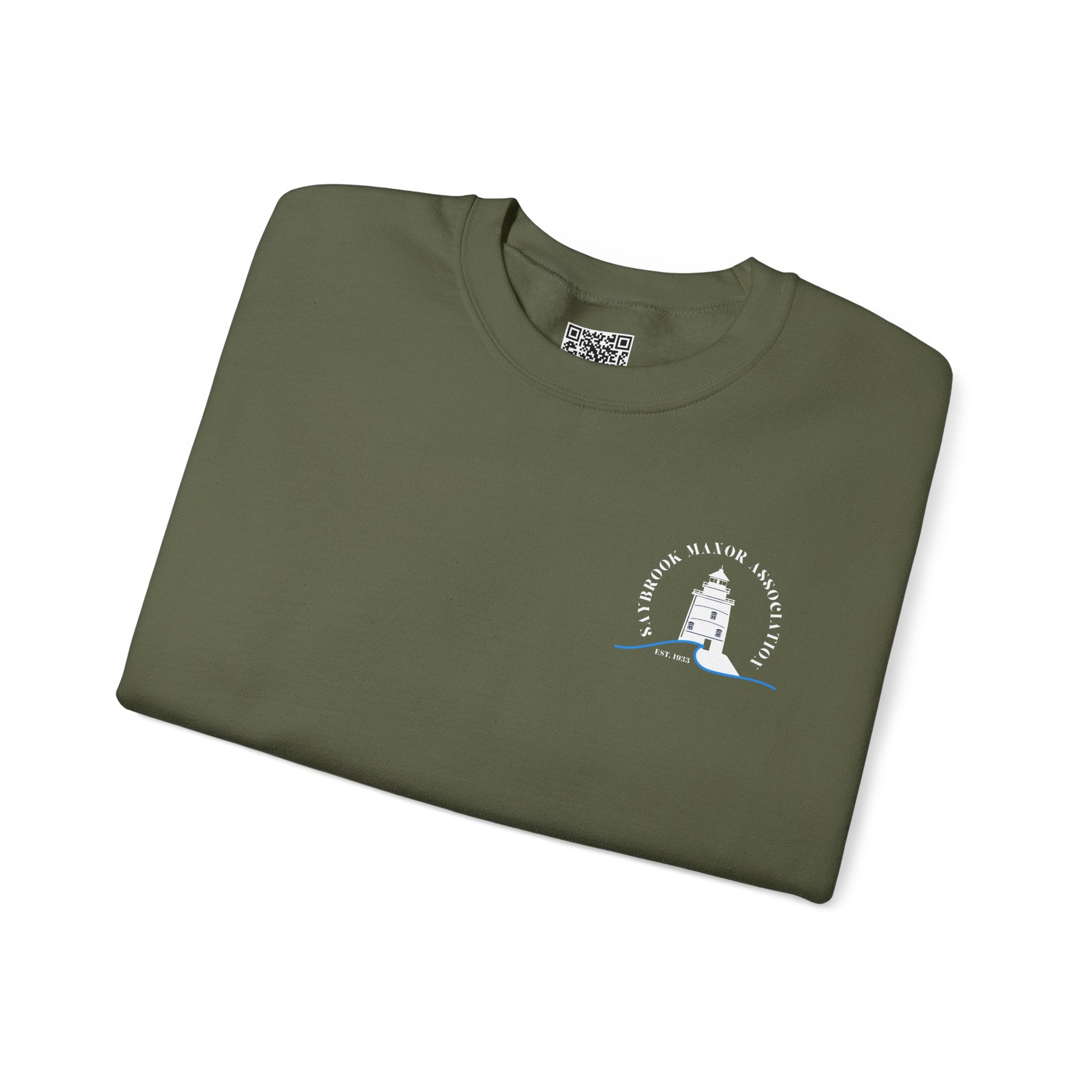 Adult- Old Saybrook Crewneck Sweatshirt With Association Logo On Front