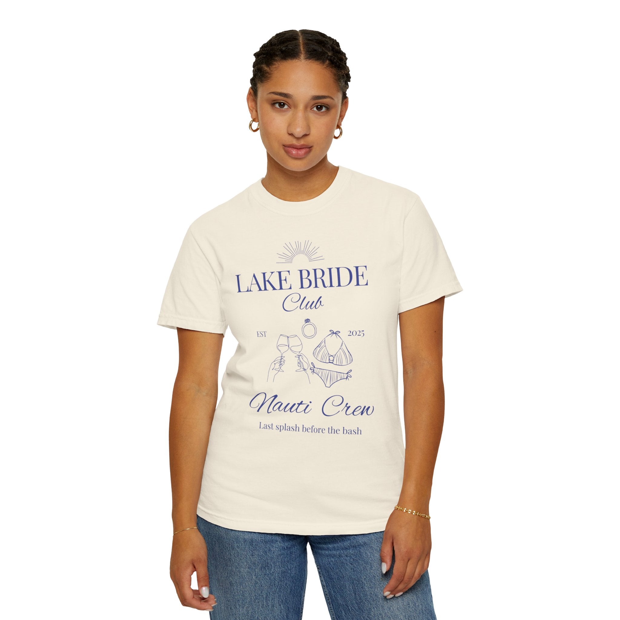 "Lake Bride Club" Unisex-Dyed T-Shirt, Nautical Bachelorette or Wedding Tee, Lake Bride Shirt, Bachelorette Party Gift, Summer Vacation Wear, [...]