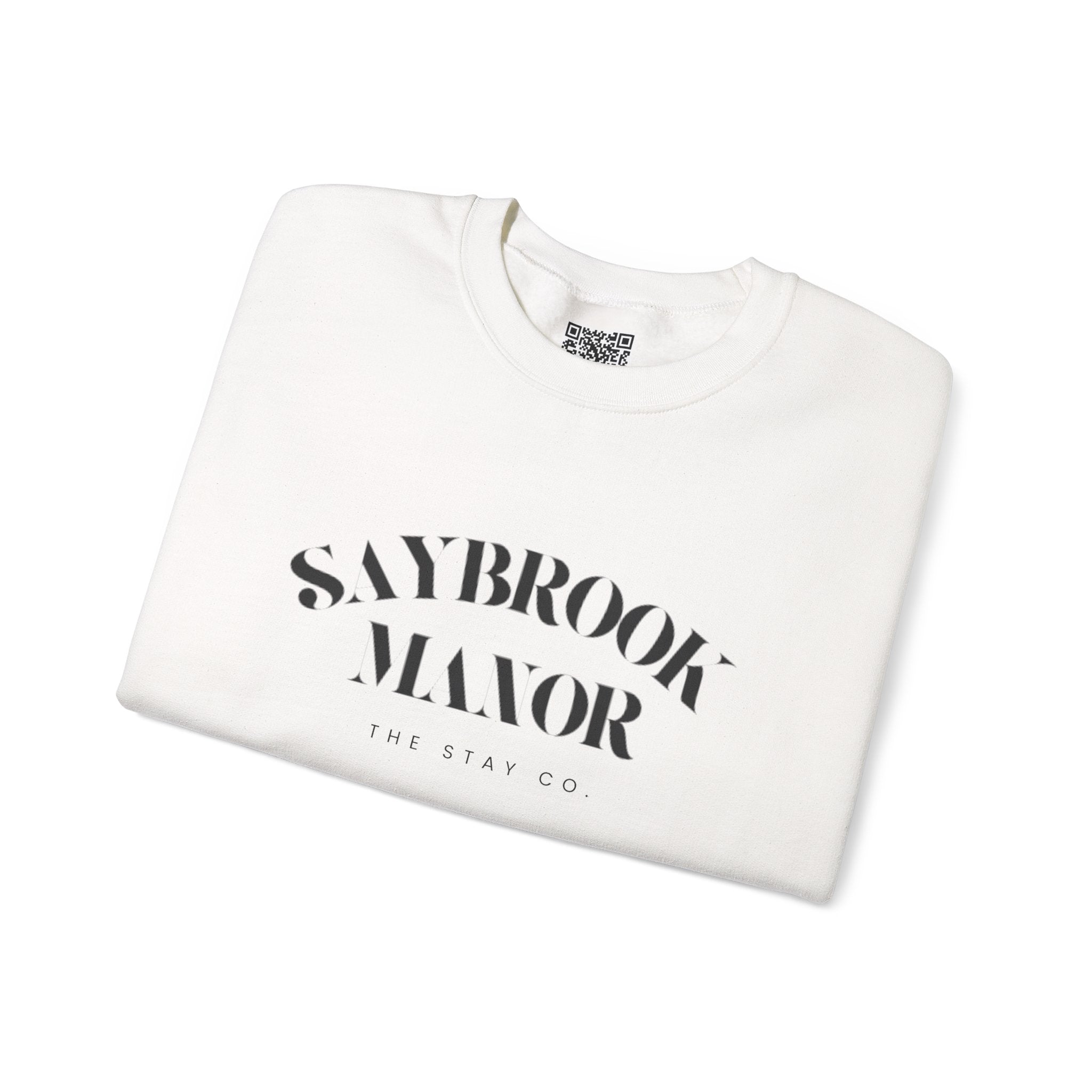 Adult Crewneck-Saybrook Manor with Logo on Back- Black Writing