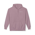 Adult- "Old Saybrook" (Front) Old Saybrook Light House (Back) - White Writing Hoodie