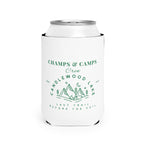 Champs & Camps-Candlewood Lake - Last Trail before the Veil- Stylish Outdoor Can Cooler Sleeve, Perfect for Camping, Beach Days, Parties, Gifts for Outdoors Enthusiasts, Wedding Favors