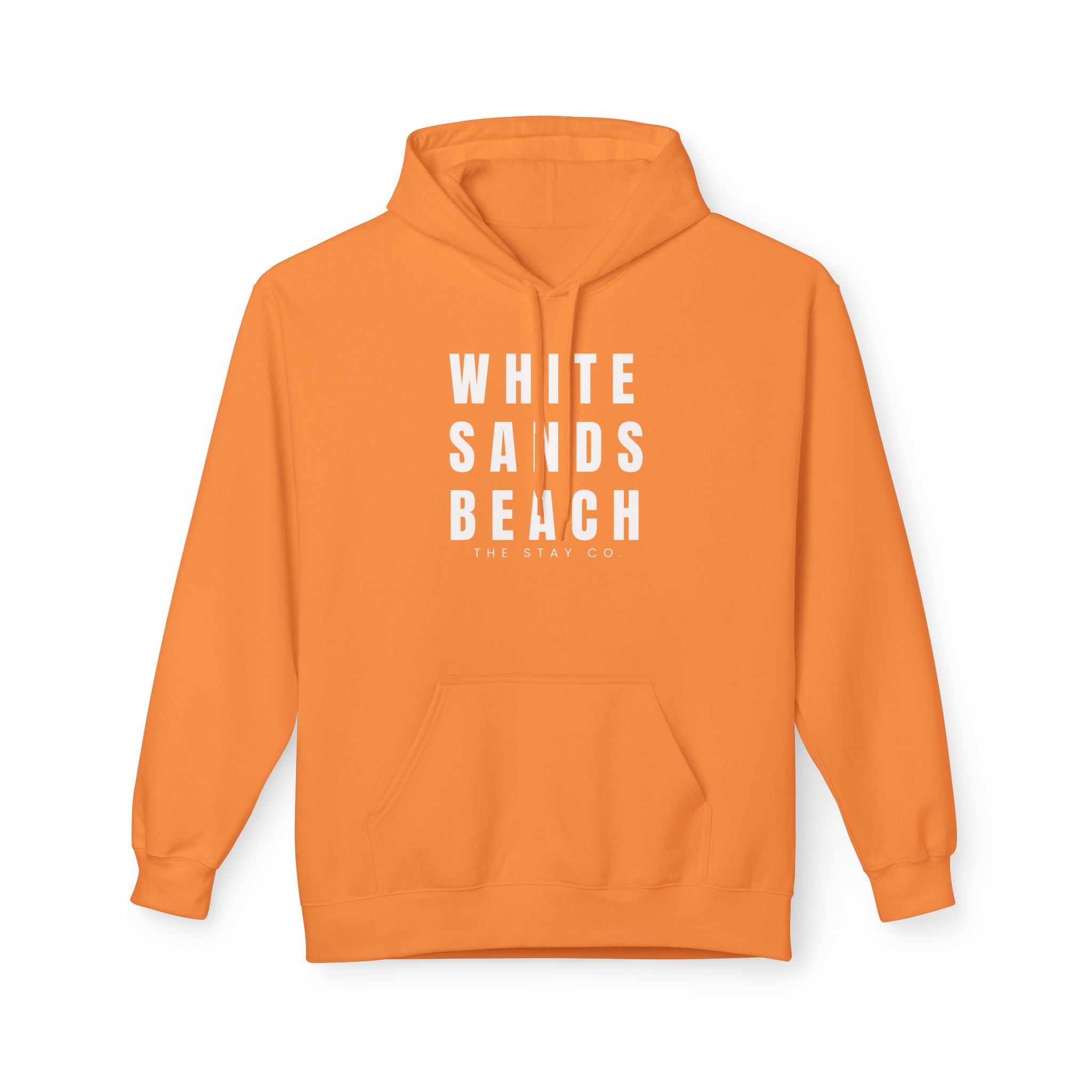 White Sands Beach Hoodie in White Writing
