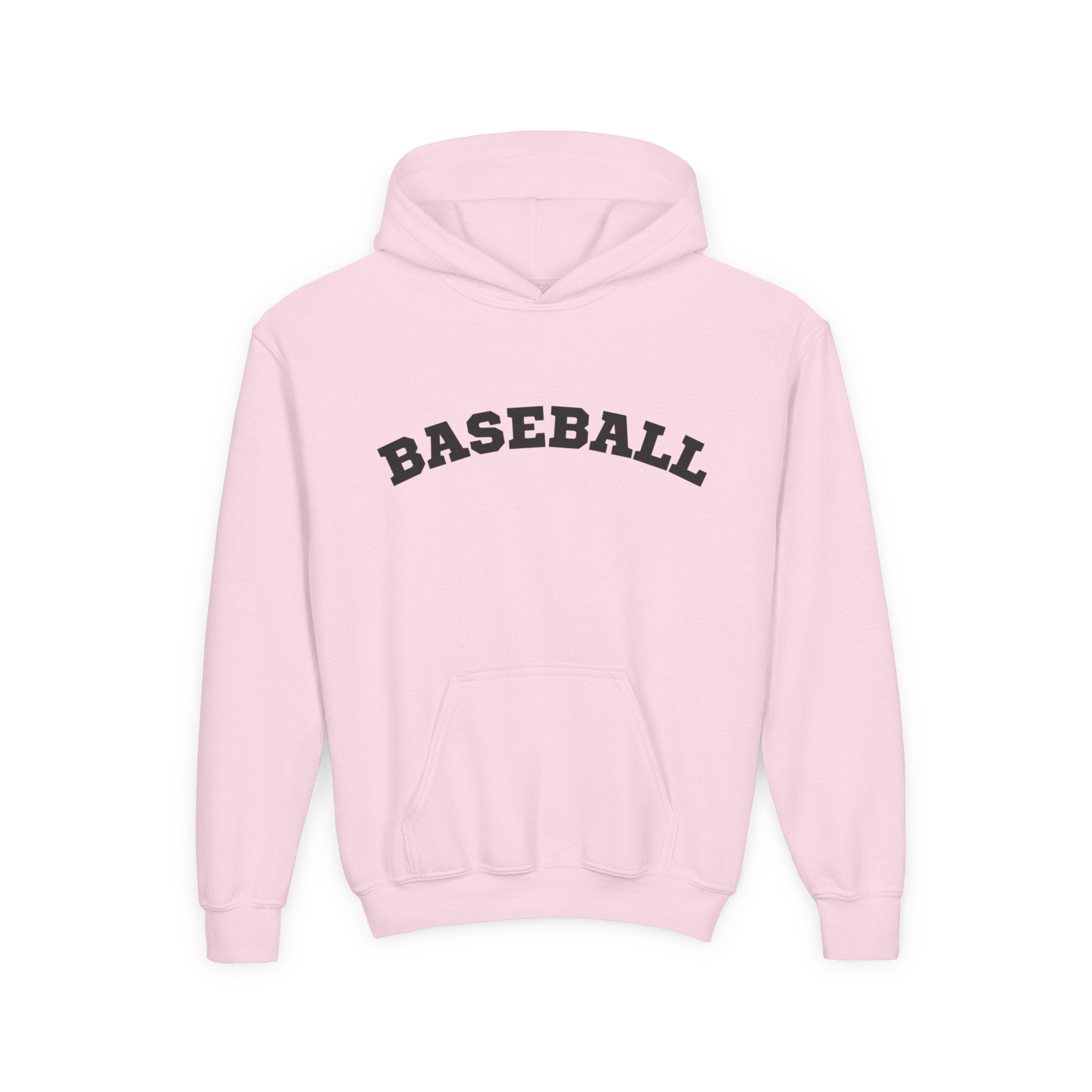 Youth Hoodie "Baseball" - Choose Your Color- Sports Apparel, Gift for Young Athletes, Team Spirit, Cozy Sweatshirt, Game Day Ready
