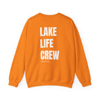 Adult- "Made For This"- (Front)  "Lake Life Crew" (Back)- White Writing- Unisex Crewneck Sweatshirt