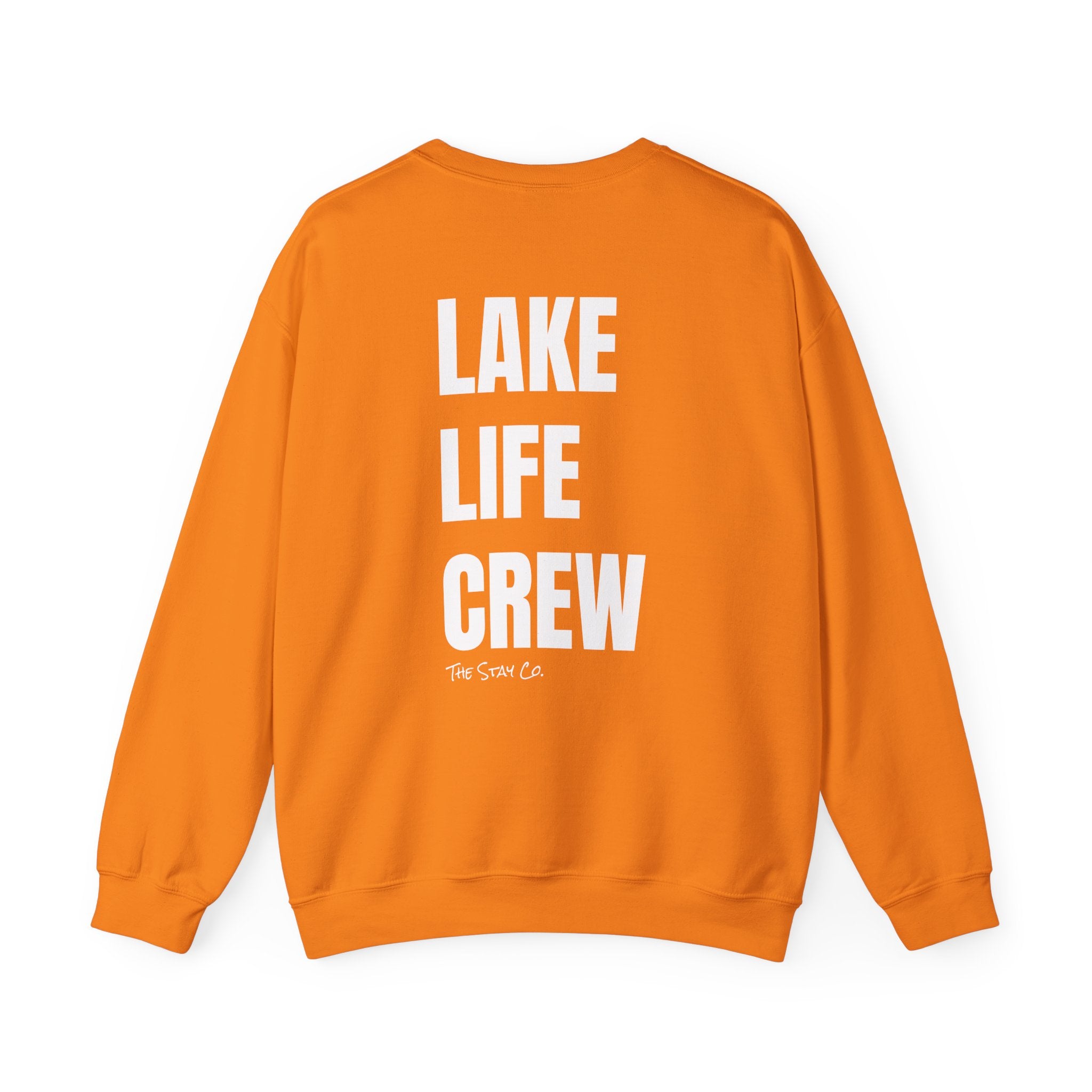 Adult- "Made For This"- (Front)  "Lake Life Crew" (Back)- White Writing- Unisex Crewneck Sweatshirt