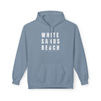 White Sands Beach Hoodie in White Writing