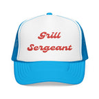 Grill Sergeant-Foam Trucker Hat, Embroidered Cap, BBQ Hat, Perfect Gift for Grilling Enthusiasts, Summer BBQ Accessory, Fun Party Hat