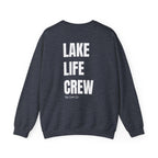 Adult- "Made For This"- (Front)  "Lake Life Crew" (Back)- White Writing- Unisex Crewneck Sweatshirt