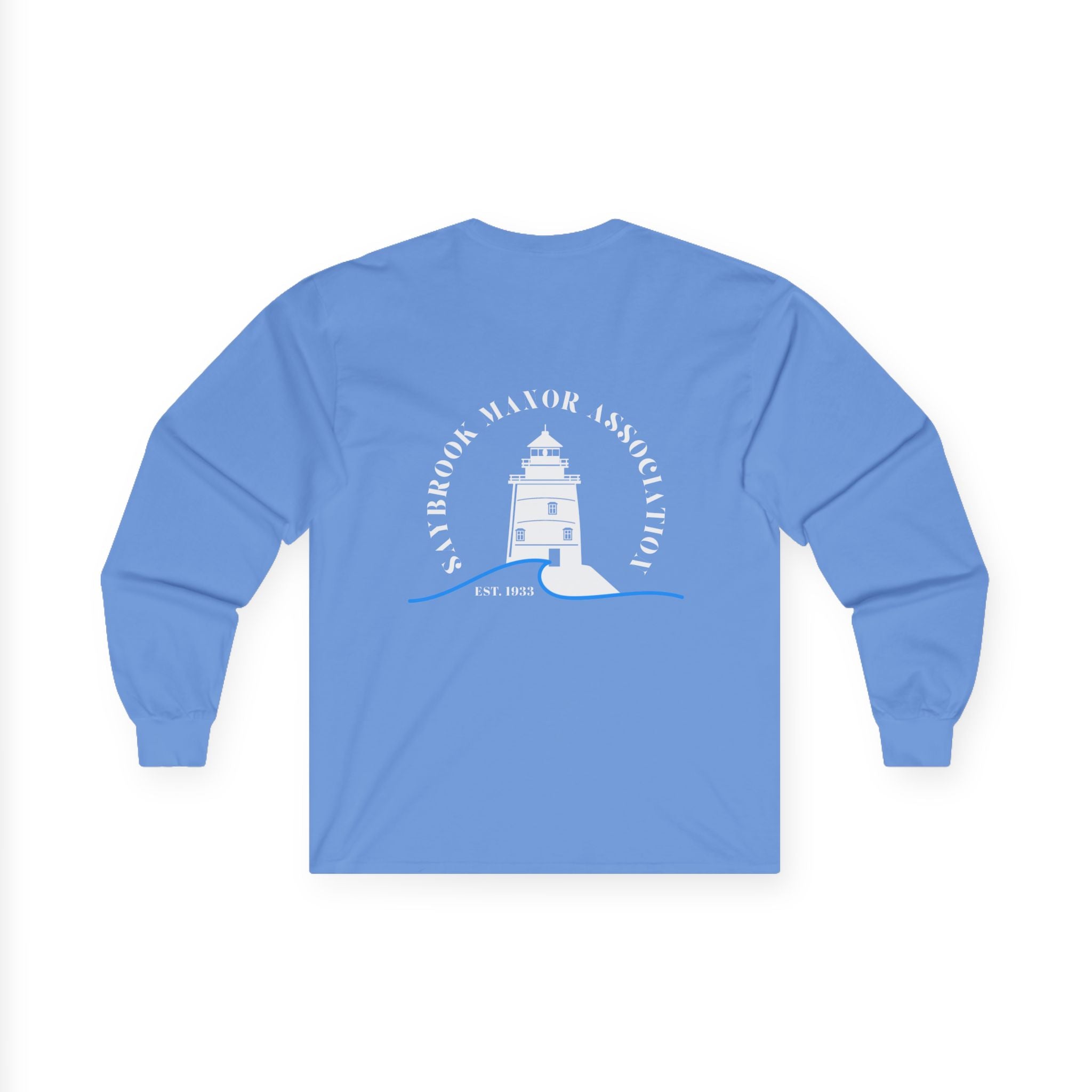 Old Saybrook Long Sleeve Tee With Light House on Back