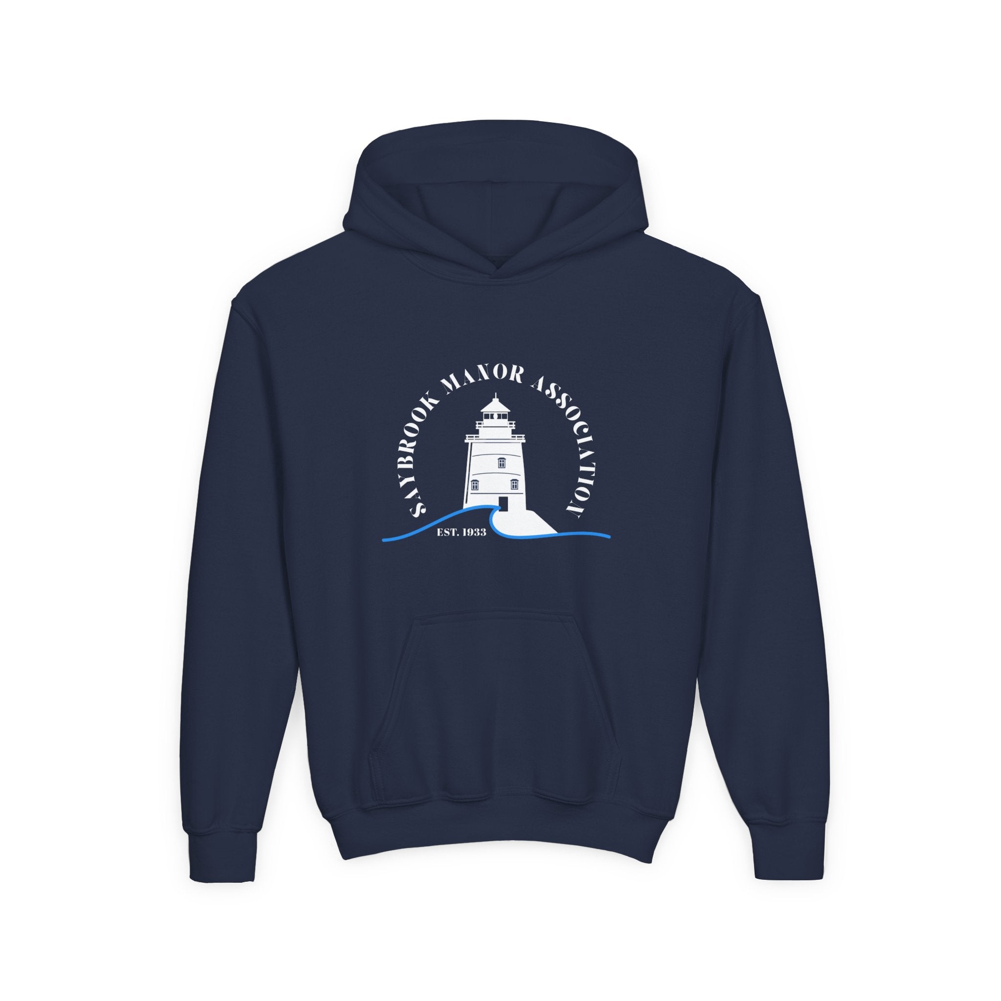 Youth Old Saybrook Hoodie with Logo On Front