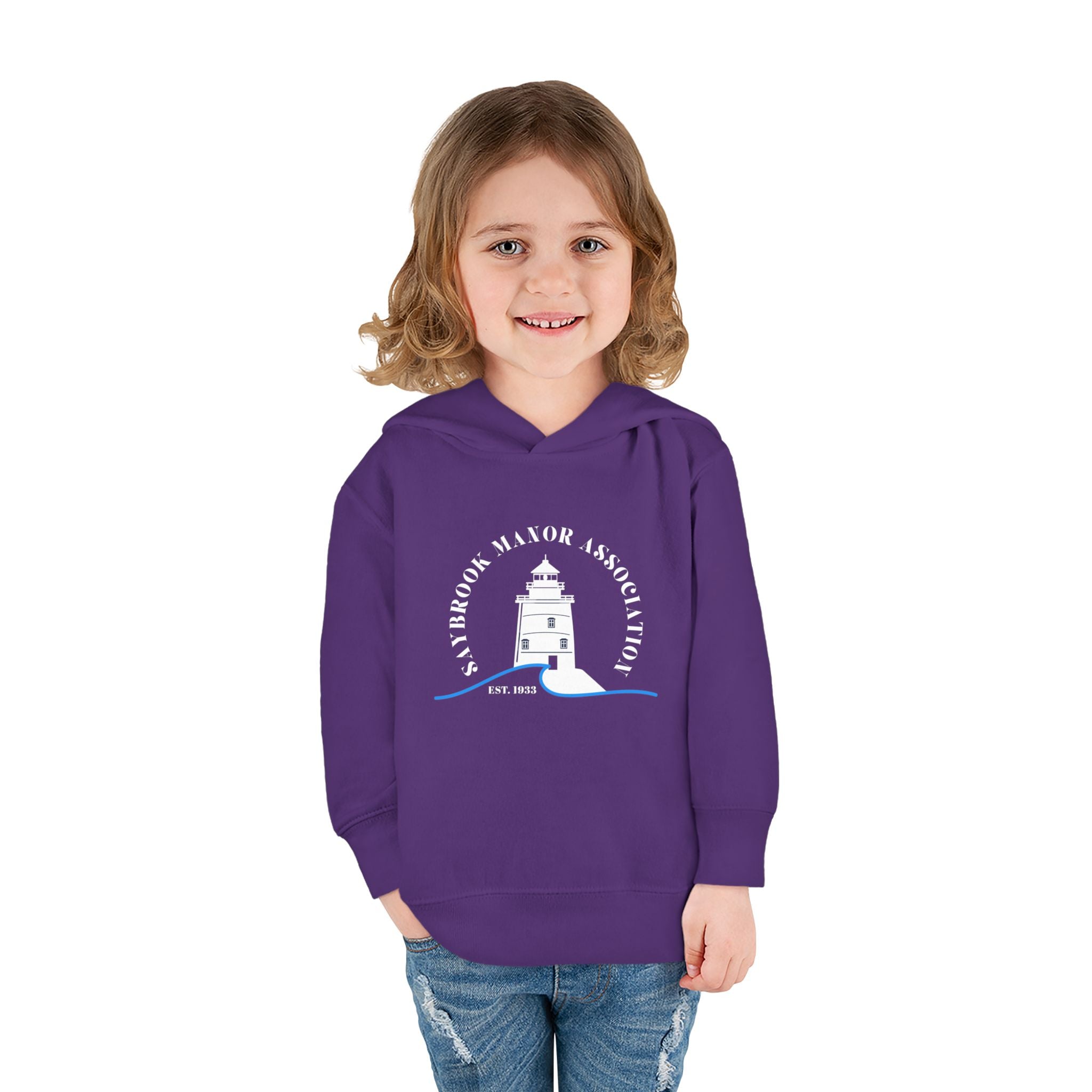 Toddler Hoodie- Saybrook Manor Association Logo on Front - "NAP. SNAX. SAYBROOK. REPEAT."