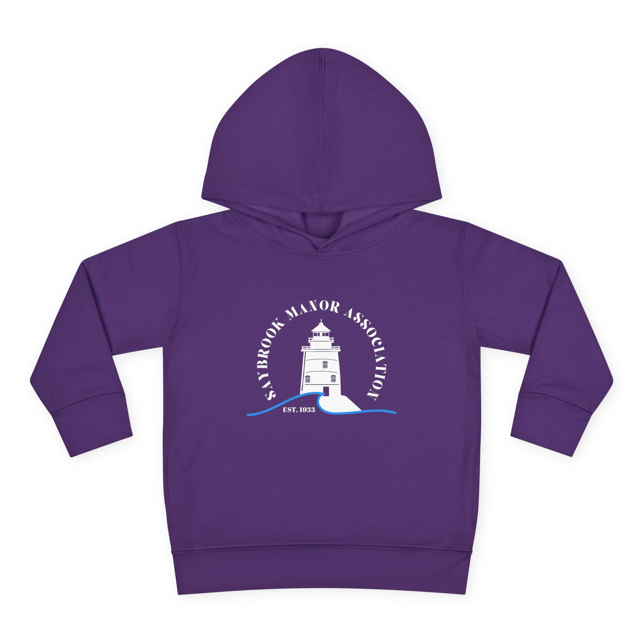 Toddler Hoodie- Saybrook Manor Association Logo on Front - "NAP. SNAX. SAYBROOK. REPEAT."