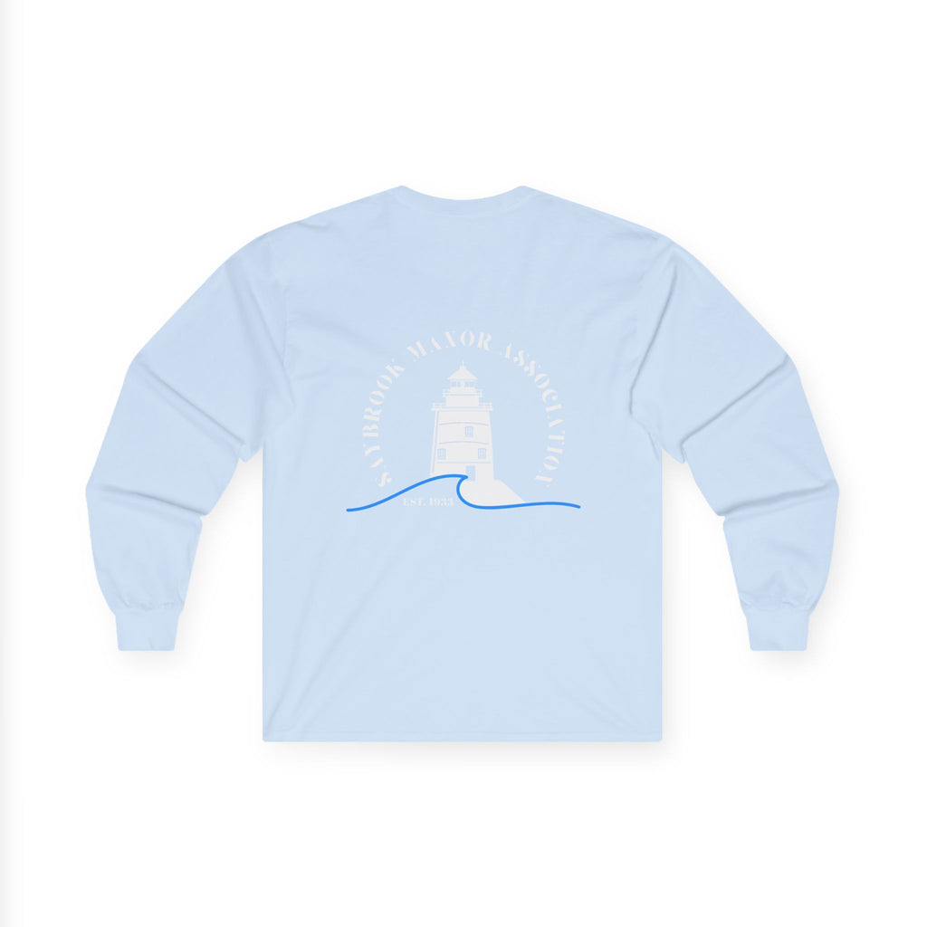Old Saybrook Long Sleeve Tee With Light House on Back