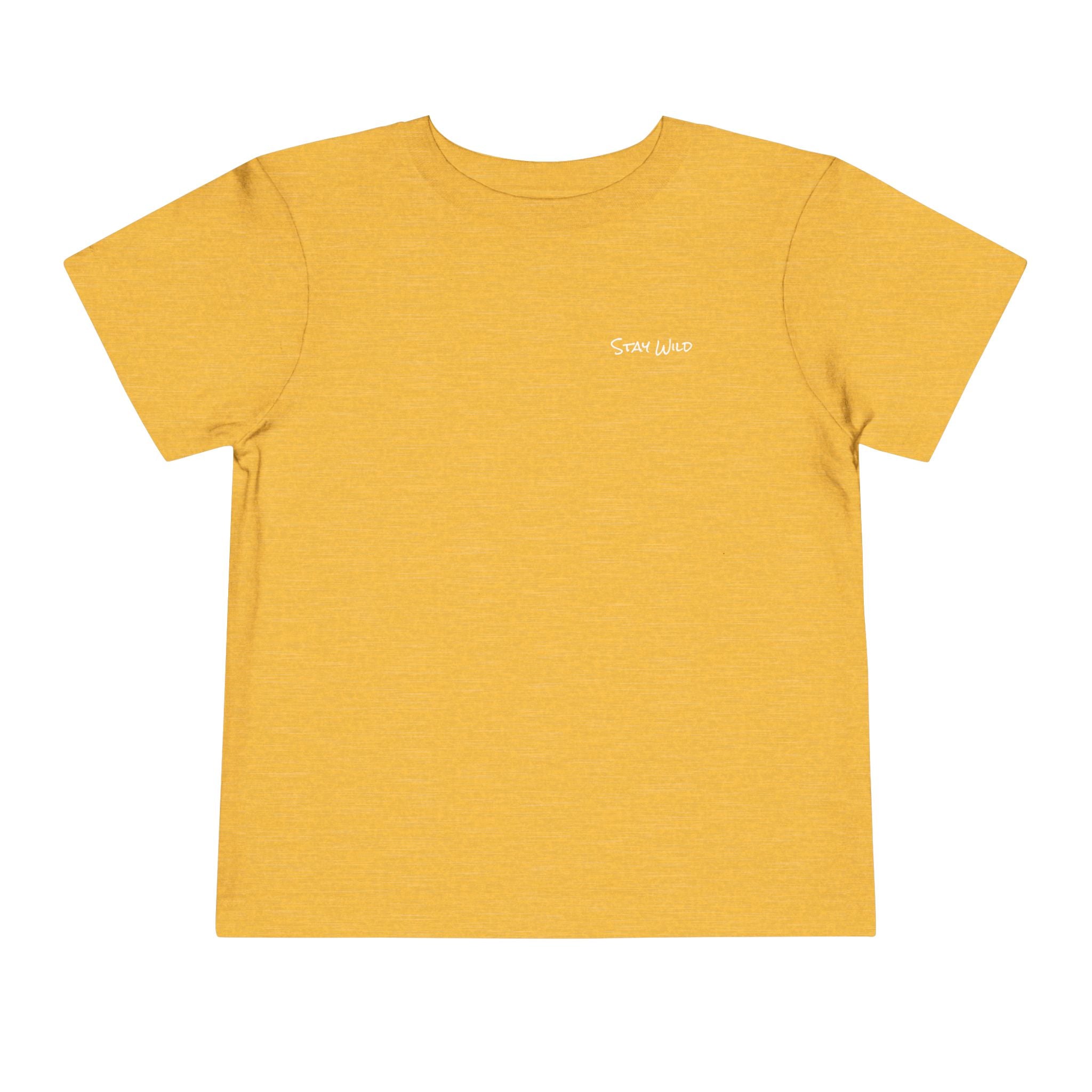 Toddler (2T-5T) - "Stay Wild" (Front) 'Walk. Run. Wakeboard. '(Back)- White Writing, Short Sleeve Tee
