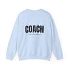 Adult- PE Teacher Crew Neck "Squad Goals" (Front)- "COACH #PhysiclEducationClub" (Back) -Crewneck Sweatshirt, Cozy Fall Apparel, Unisex Gift, Casual Style, September Vibes, Seasonal Fashion