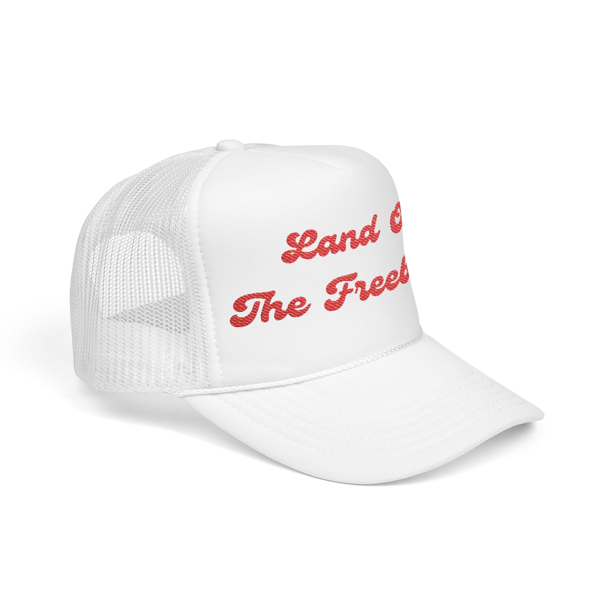 "Land of the Freebird"- Foam Trucker Hat, Embroidered Cap, BBQ Hat, Perfect Gift for Grilling Enthusiasts, Summer BBQ Accessory, Fun Party Hat