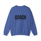 Adult- PE Teacher Crew Neck "Squad Goals" (Front)- "COACH #PhysiclEducationClub" (Back) -Crewneck Sweatshirt, Cozy Fall Apparel, Unisex Gift, Casual Style, September Vibes, Seasonal Fashion