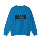 Adult- PE Teacher Crew Neck "Squad Goals" (Front)- "COACH #PhysiclEducationClub" (Back) -Crewneck Sweatshirt, Cozy Fall Apparel, Unisex Gift, Casual Style, September Vibes, Seasonal Fashion