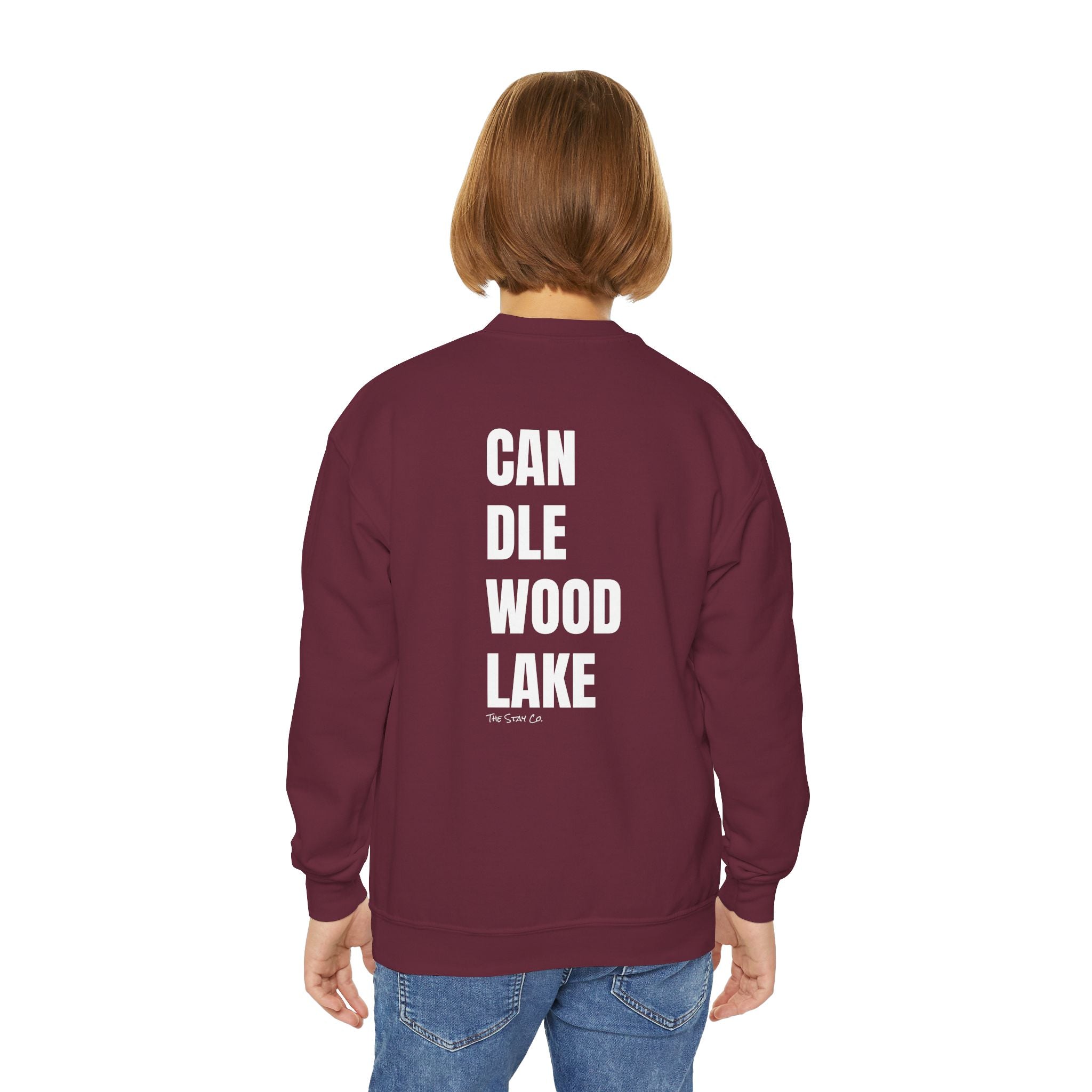 Youth-(XS-XL) "Catch Me At" (Front) "Candlewood Lake" (Back)- Unisex Crewneck Sweatshirt