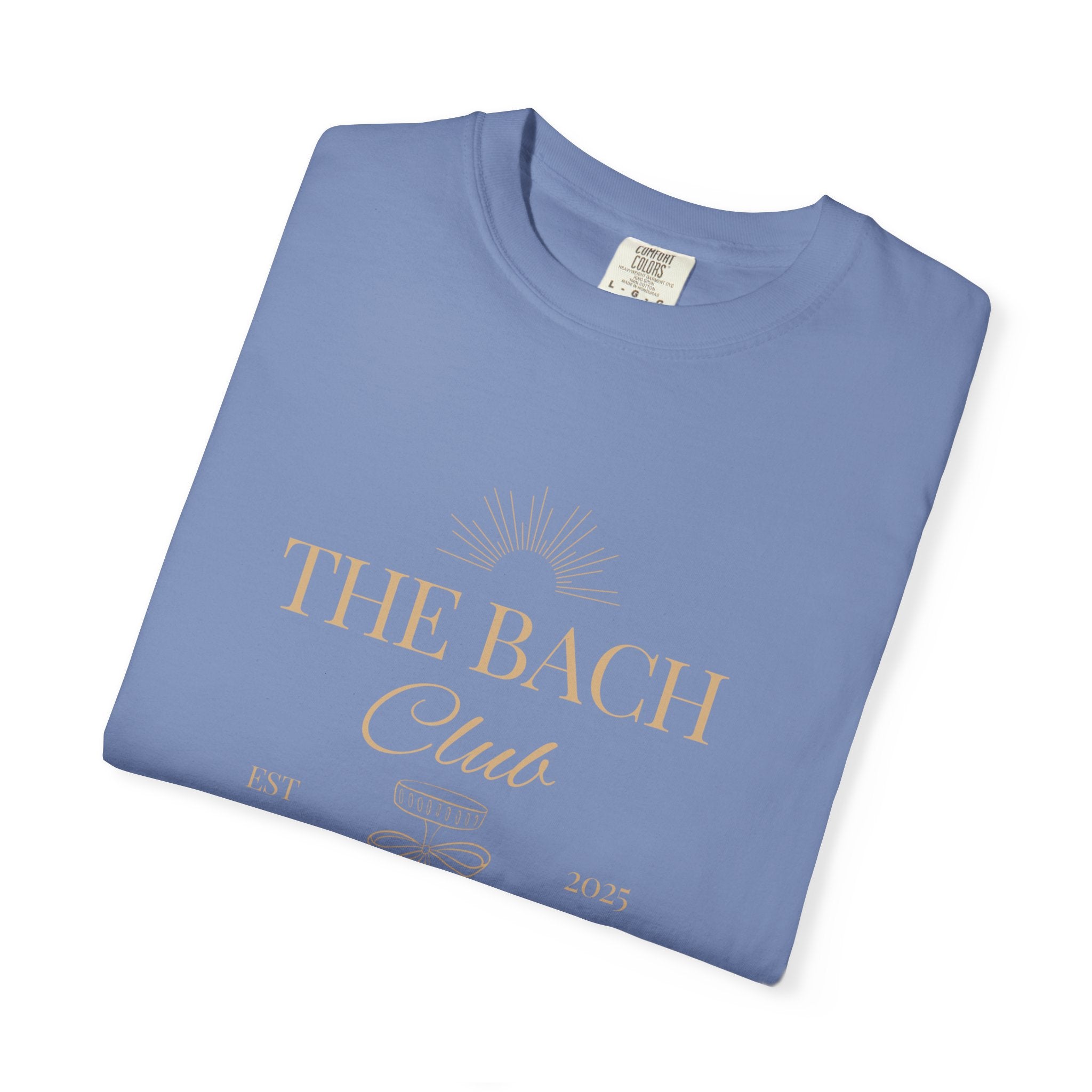 Matching "The Bach Club-Last Splash- Candlewood Lake" -In Beige Writing- Choose a Color Shirt- Perfect for Bachelorette and Wedding Parties- Unisex Vacation Top, Sailor Humor Apparel