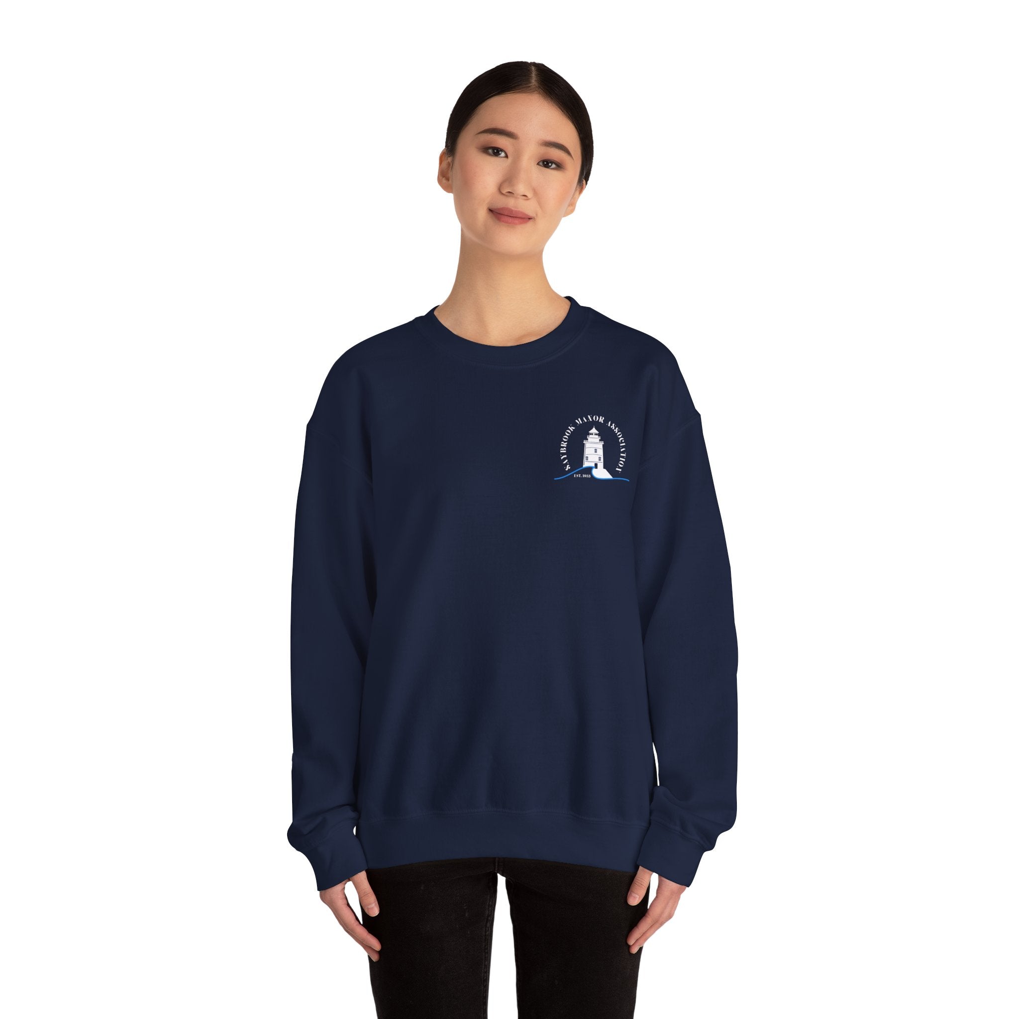Adult- Old Saybrook Crewneck Sweatshirt With Association Logo On Front