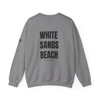 Adult- "Salty AF..." (Front) "White Sands Beach -Old Lyme, CT" (Back) With Flag on Sleeve- Unisex Crewneck