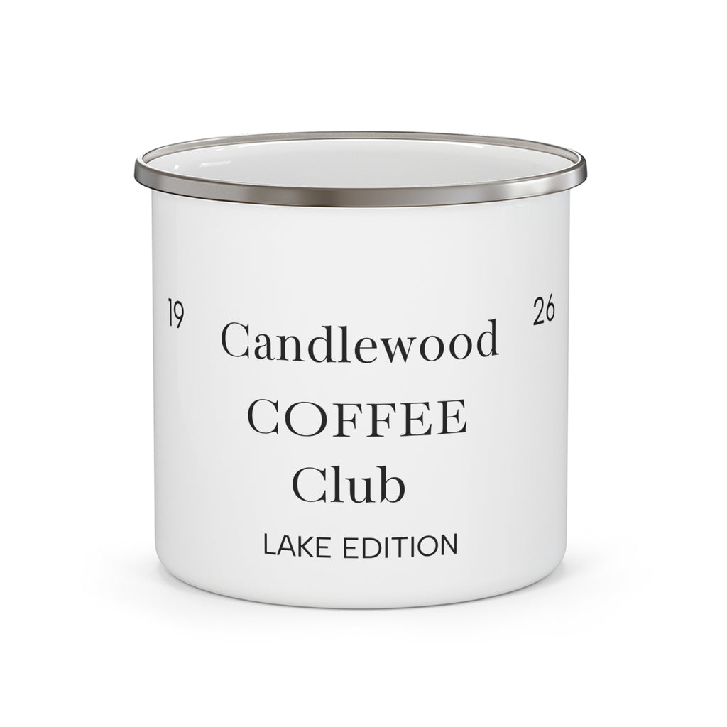 "Candlewood Coffee Club-Lake Edition"- Enamel Camping Mug | Outdoor Adventure Gift, Coffee Lovers, Camping Gear, Lake Edition