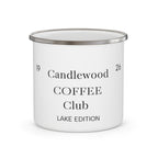 "Candlewood Coffee Club-Lake Edition"- Enamel Camping Mug | Outdoor Adventure Gift, Coffee Lovers, Camping Gear, Lake Edition