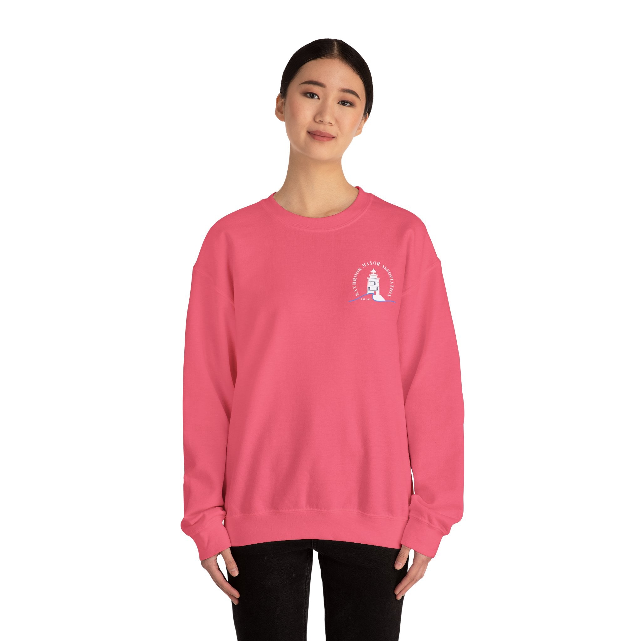 Adult- Old Saybrook Crewneck Sweatshirt With Association Logo On Front
