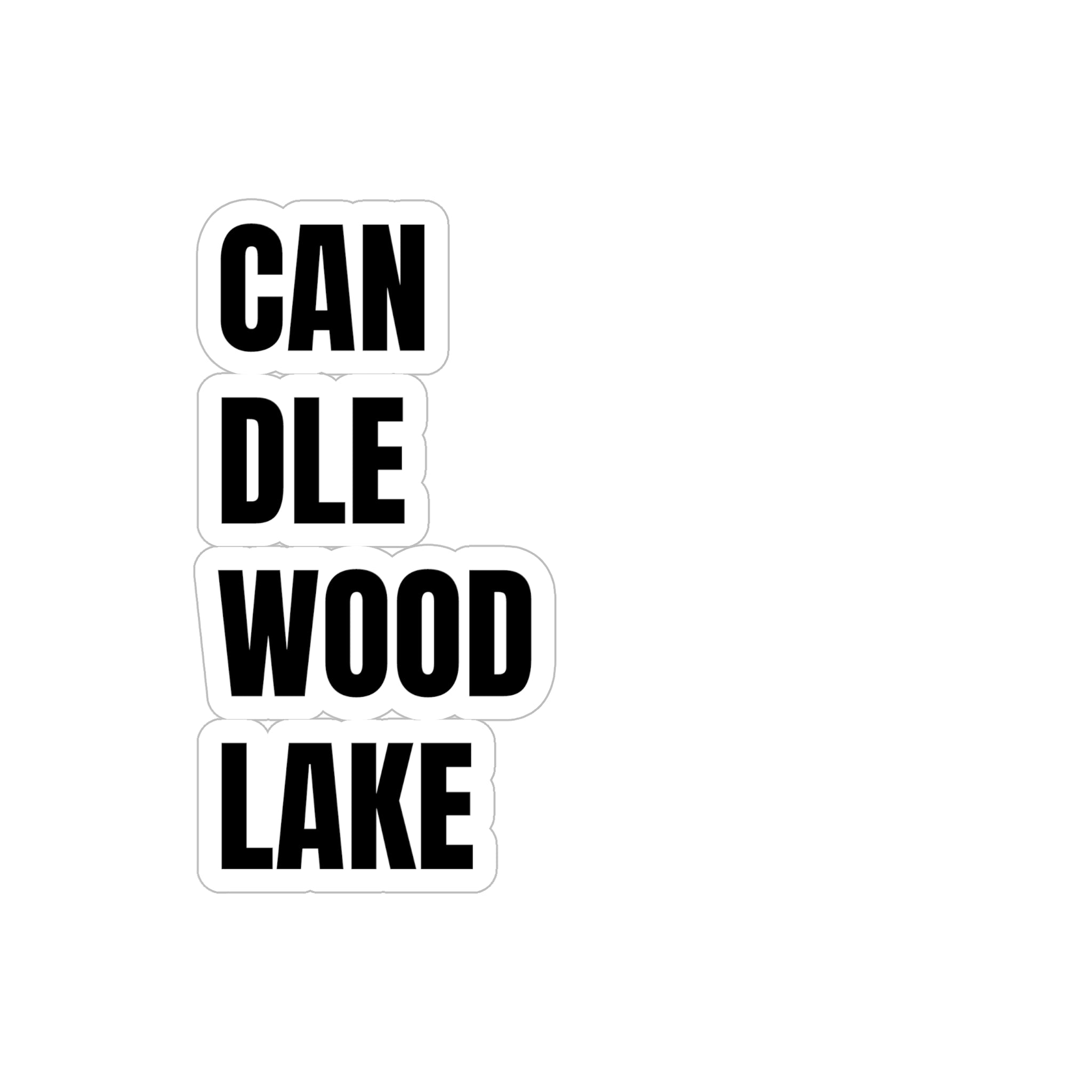 Outdoor Sticker -Candlewood Lake - Waterproof Vinyl Decal