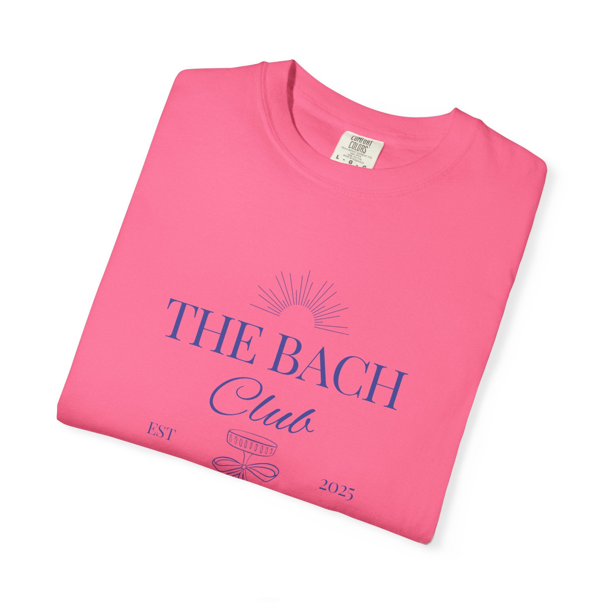 Matching "The Bach Club -Last Splash- Candlewood Lake" -T-Shirt in Blue Writing-Choose a Color-  Perfect for Bachelorette and Wedding Parties- Unisex Vacation Top, Sailor Humor Apparel