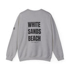 Adult- "Salty AF..." (Front) "White Sands Beach -Old Lyme, CT" (Back) With Flag on Sleeve- Unisex Crewneck