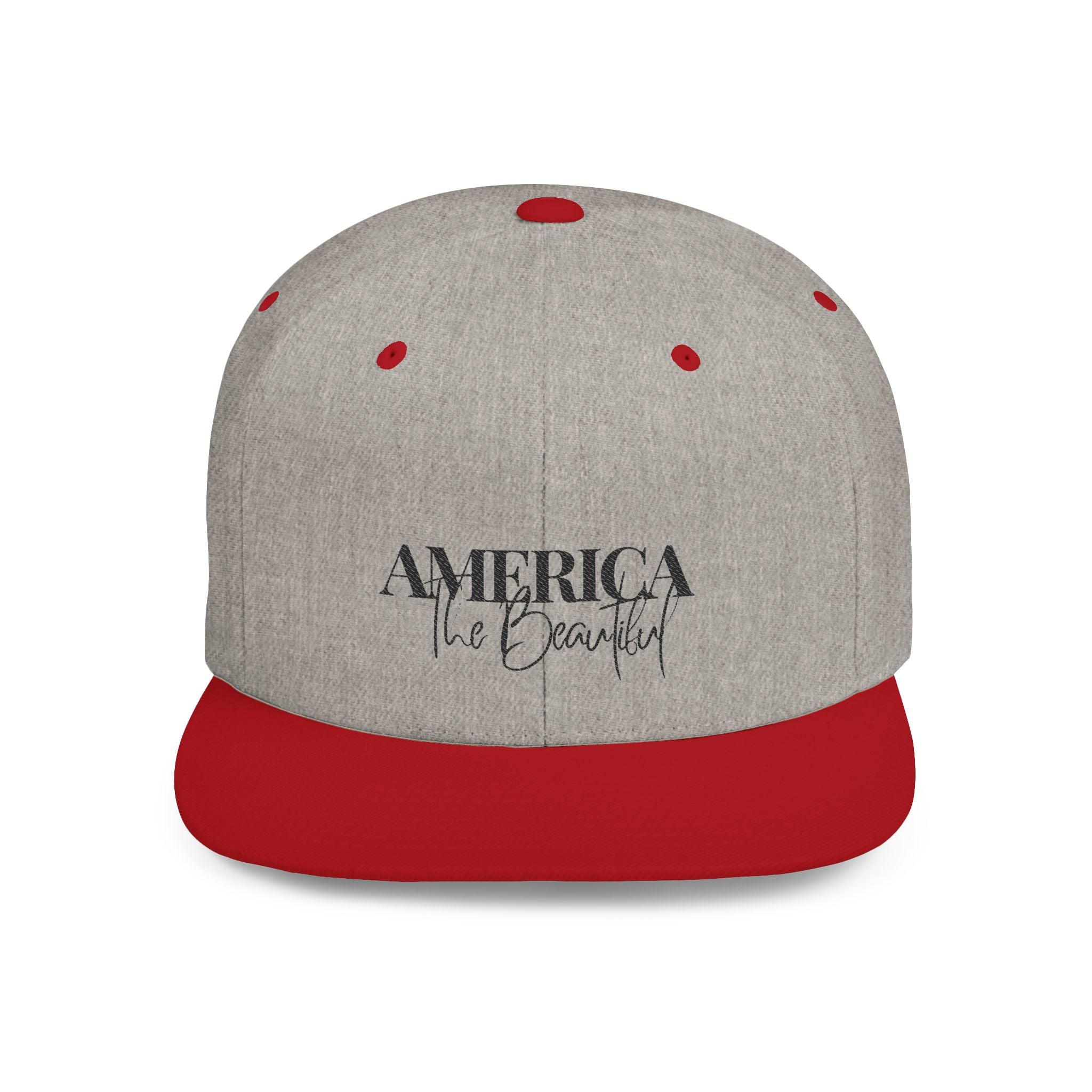 Embroidered Snackback Cap-"America The Beautiful"- Casual Hat, Outdoor Apparel, Summer Fashion, Gift for Him/Her, Festival Accessory