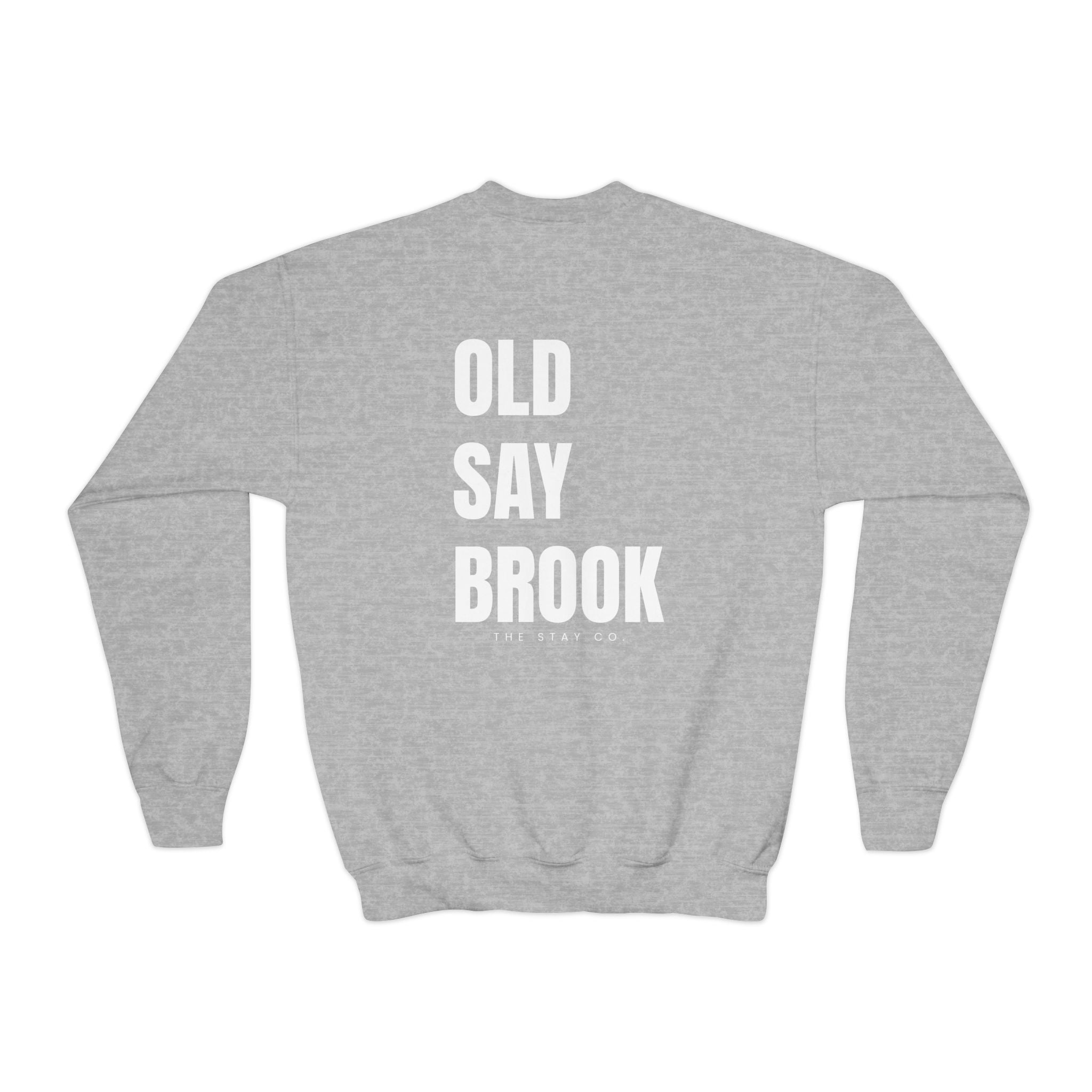 Youth-(XS-XL) Old Saybrook Crewneck With Association Logo On Front- White Writing