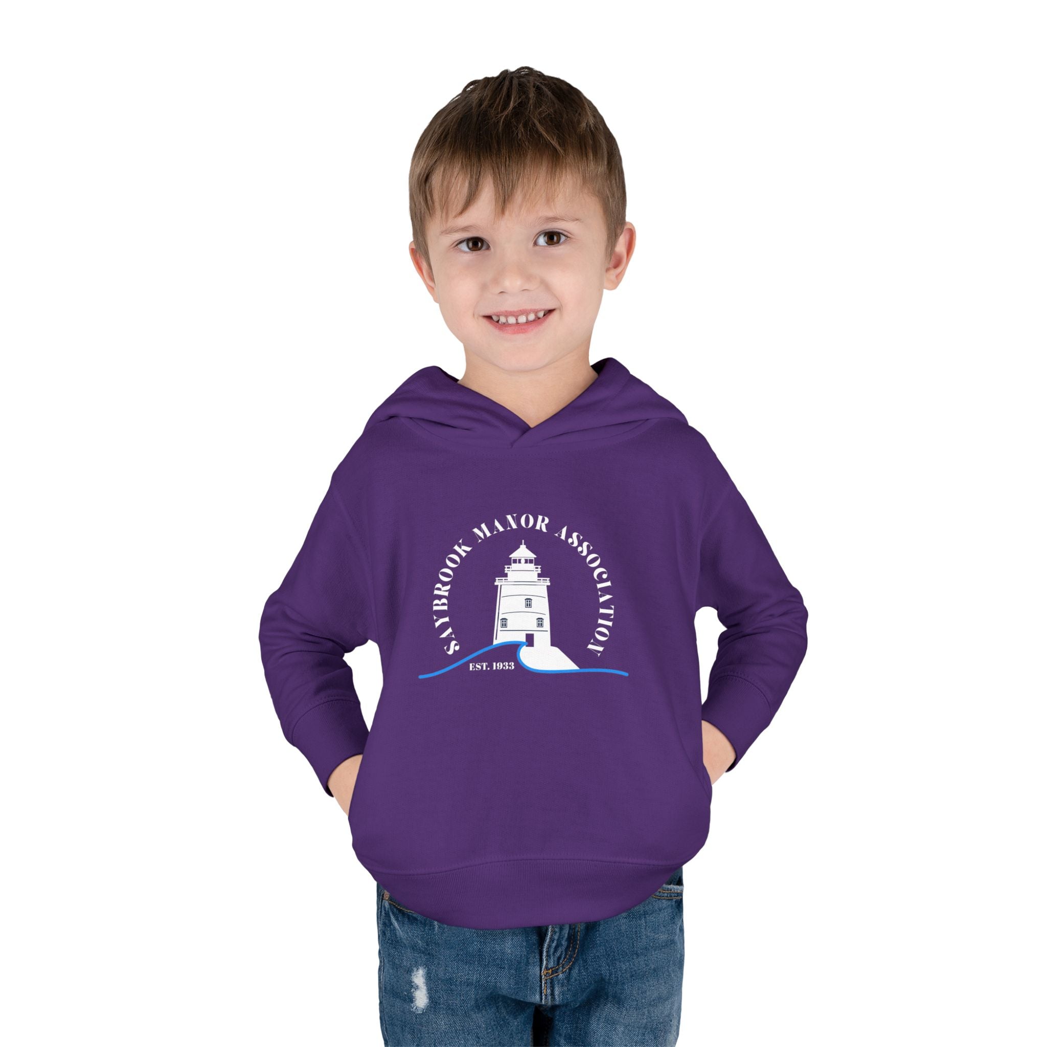 Toddler Hoodie- Saybrook Manor Association Logo on Front - "NAP. SNAX. SAYBROOK. REPEAT."