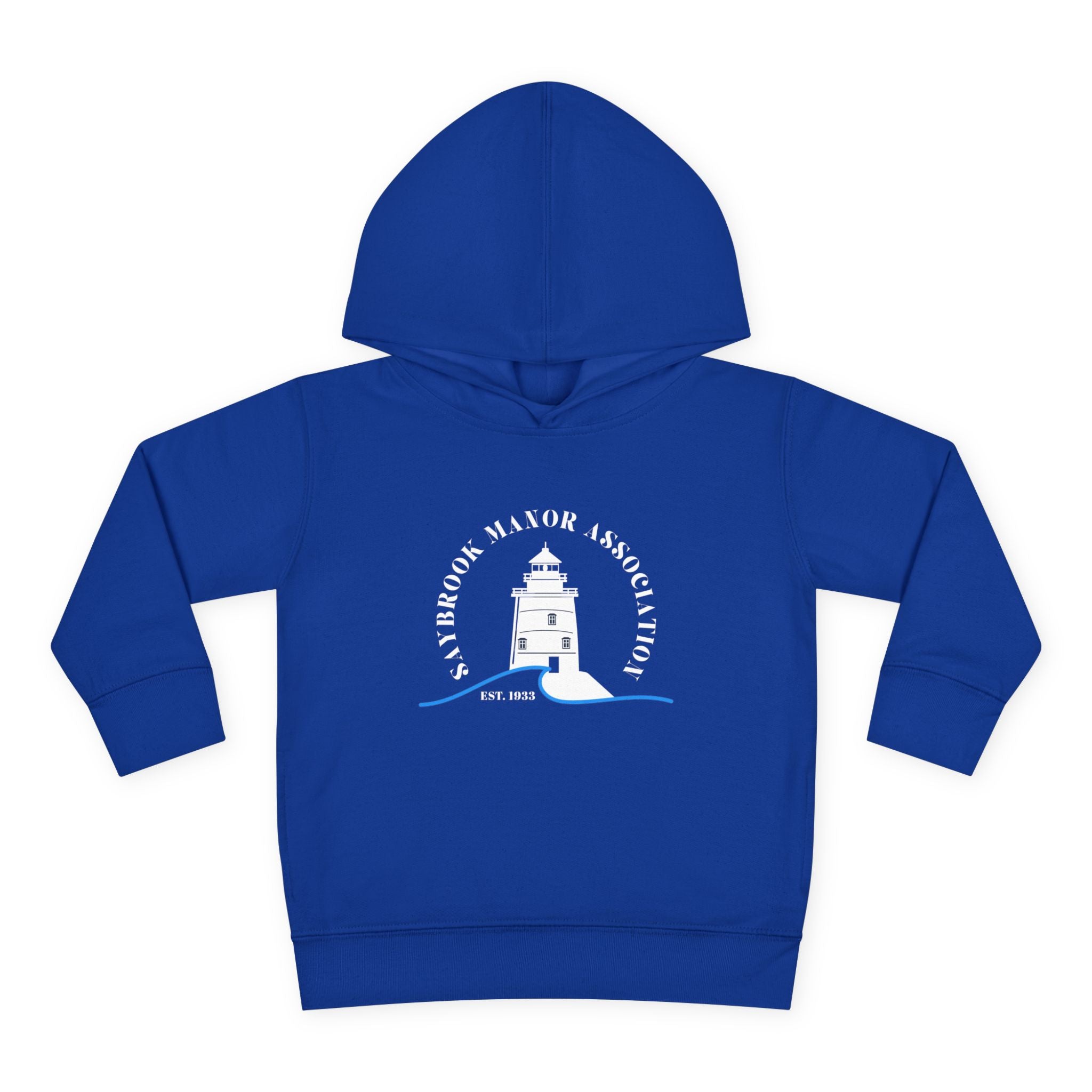 Toddler Hoodie- Saybrook Manor Association Logo on Front - "NAP. SNAX. SAYBROOK. REPEAT."