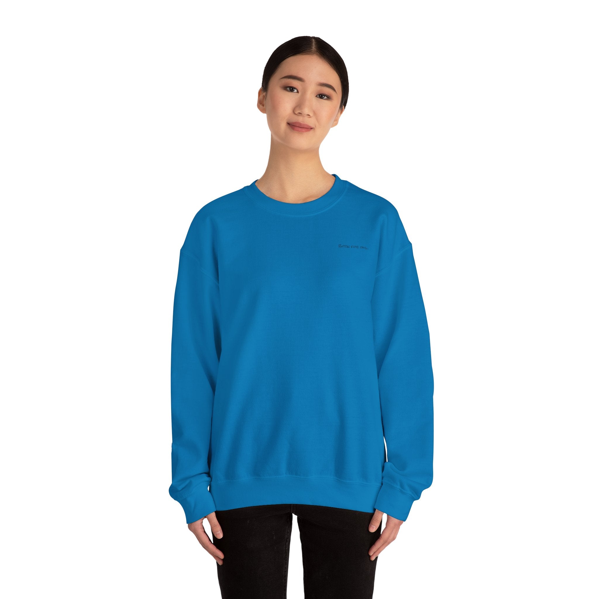 Adult- "Born for this"- (Front)  "In My Lake Era" (Back)- Black Writing- Unisex Crewneck Sweatshirt