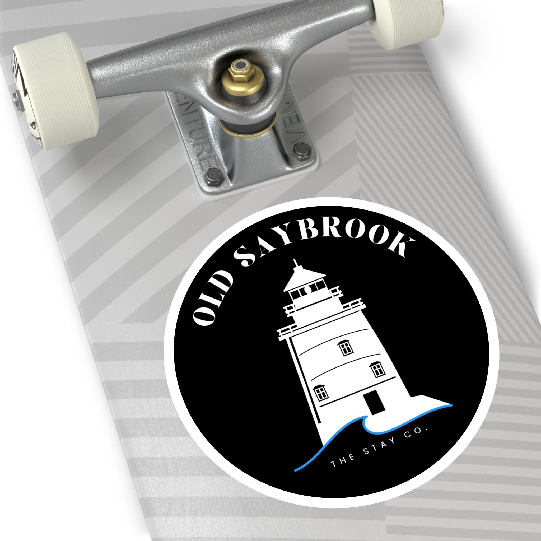 Old Saybrook Lighthouse Round Stickers