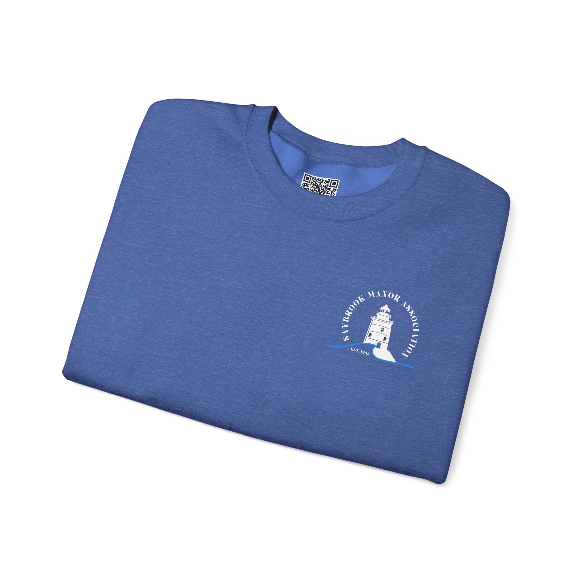 Adult- Old Saybrook Crewneck Sweatshirt With Association Logo On Front