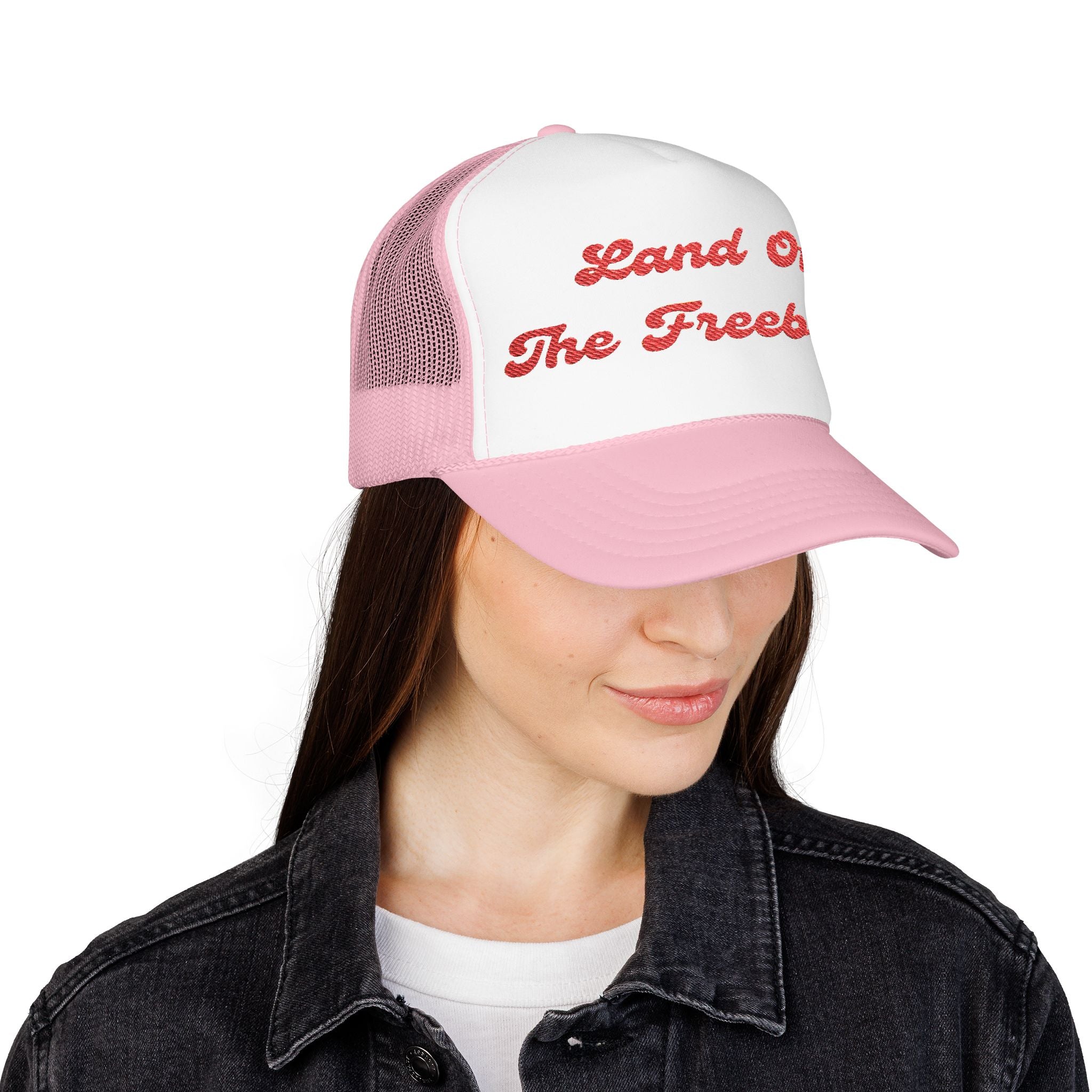 "Land of the Freebird"- Foam Trucker Hat, Embroidered Cap, BBQ Hat, Perfect Gift for Grilling Enthusiasts, Summer BBQ Accessory, Fun Party Hat