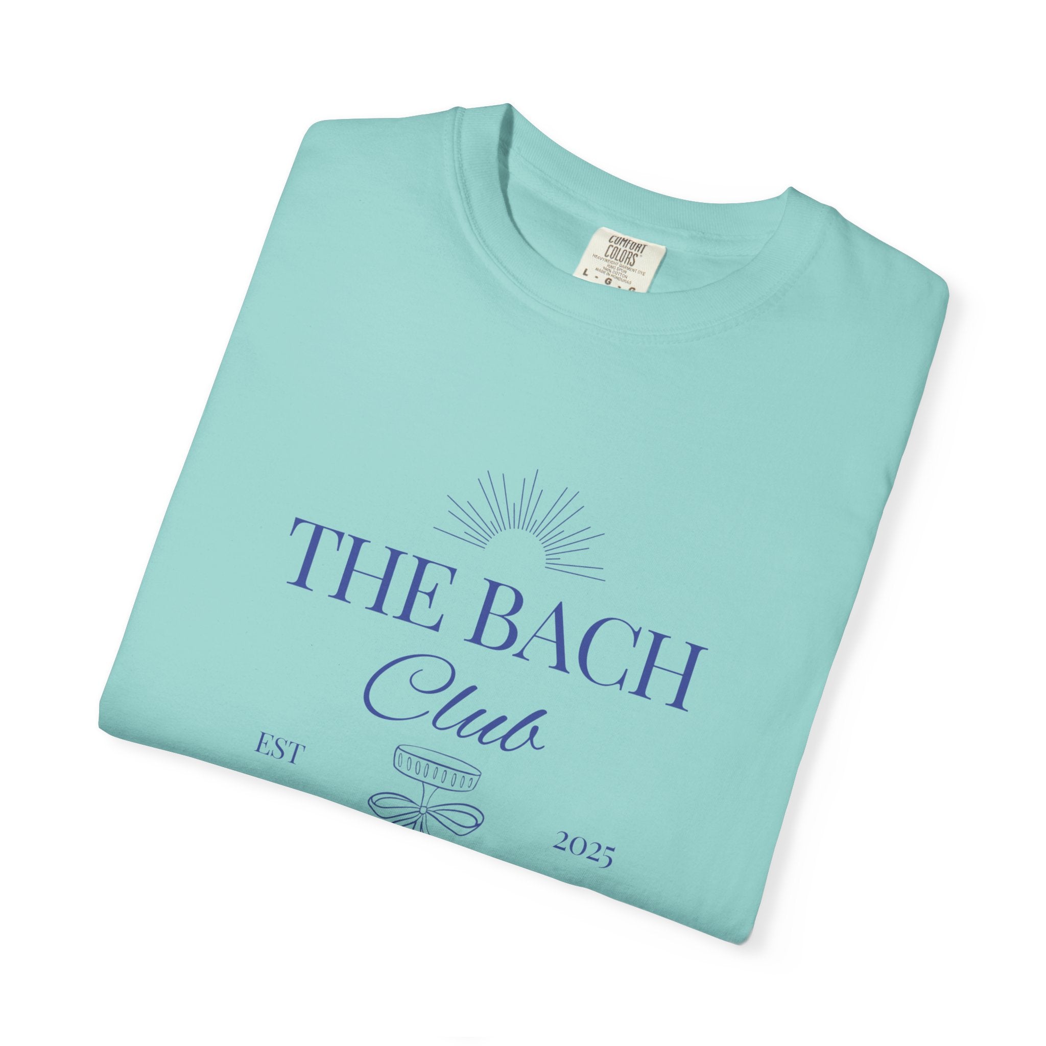 Matching "The Bach Club -Last Splash- Candlewood Lake" -T-Shirt in Blue Writing-Choose a Color-  Perfect for Bachelorette and Wedding Parties- Unisex Vacation Top, Sailor Humor Apparel