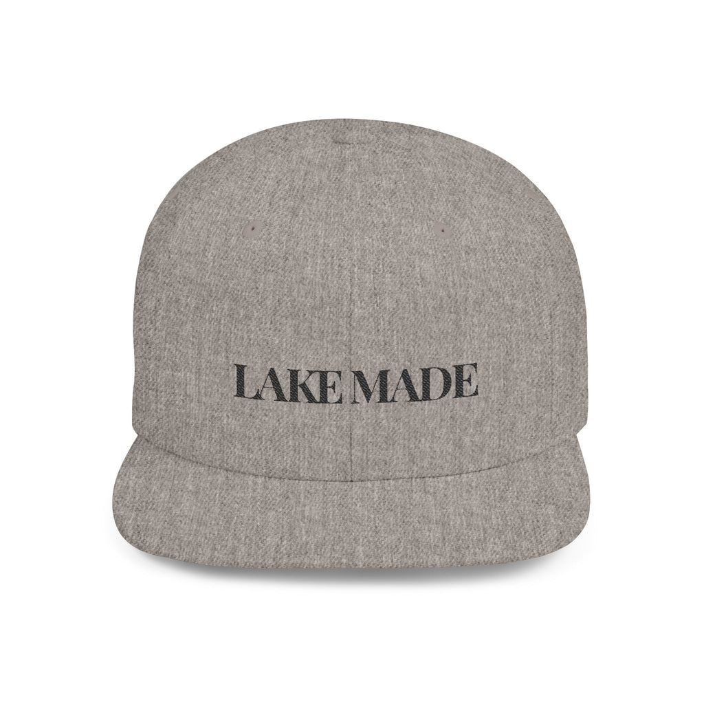 Embroidered Snackback Cap-"Lake Made"- Casual Hat, Outdoor Apparel, Summer Fashion, Gift for Him/Her, Festival Accessory