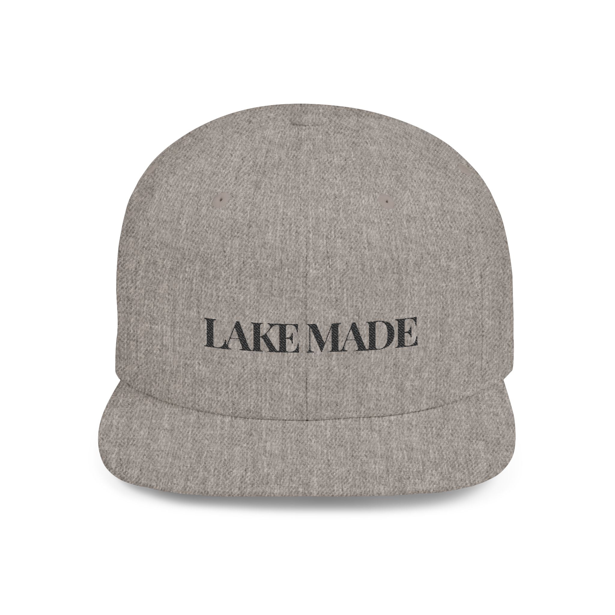 Embroidered Snackback Cap-"Lake Made"- Casual Hat, Outdoor Apparel, Summer Fashion, Gift for Him/Her, Festival Accessory